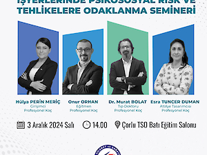 Verimlilik Anahtarı: İşyerlerinde Psikososyal Risk ve Tehlikelere Odaklanma Semineri Gerçekleştirildi